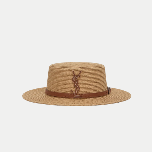 YSL Straw Fedora Hat