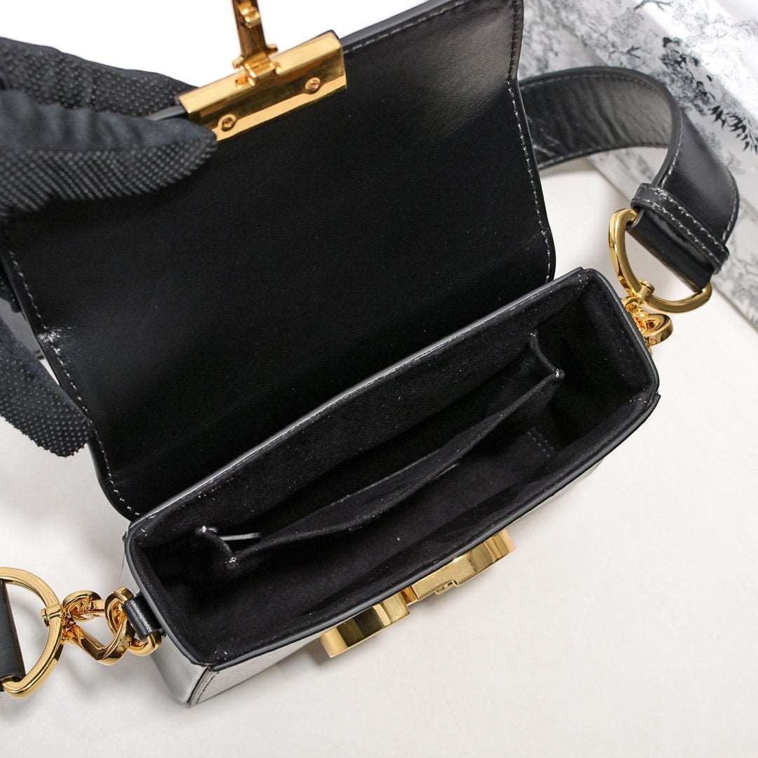 Dior 30 Montaigne Flap Shoulder Crossbody Bag with CD Clasp and Adjustable Leather Strap (24 x 17 x 8) cm